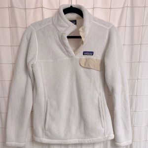 Cream Patagonia button up in size S